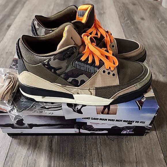 Nike Air Jordan 3 Retro SE Patchwork Camo DO1830-200 Men's Size 10.5 - Picture 2 of 10
